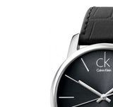Buy Shop Calvin Klein City Quartz Black Dial Black Leather Strap Watch for Men - K2G2G1C3 USA Online