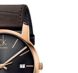 Buy Shop Calvin Klein City Chronograph Brown Dial Brown Leather Strap Watch for Men - K2G2G6G3 USA Online
