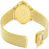 Buy Shop Calvin Klein Minimal Silver Dial Gold Mesh Bracelet Watch for Women - K3M22526 USA Online