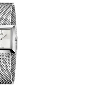 Buy Shop Calvin Klein Mark Silver Dial Silver Mesh Bracelet Watch for Women - K3R23126 USA Online