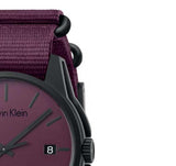Buy Shop Calvin Klein Tone Maroon Dial Maroon NATO Strap Watch for Men - K7K514UP USA Online