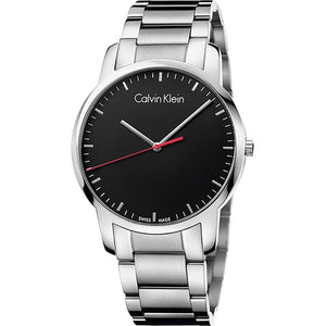 Buy Shop Calvin Klein City Black Dial Silver Steel Strap Watch for Men - K2G2G141 USA Online