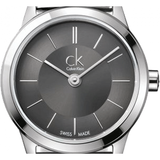 Buy Shop Calvin Klein Minimal Grey Dial Silver Mesh Bracelet Watch for Women - K3M23124 USA Online