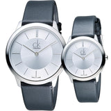 Buy Shop Calvin Klein Minimalist White Dial Black Leather Strap Watch for Men - K3M211C6 USA Online