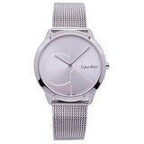 Buy Shop Calvin Klein Minimal Silver Dial Silver Mesh Bracelet Watch for Men - K3M2112Z USA Online