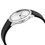 Buy Shop Calvin Klein Minimal Silver Dial Black Leather Strap Watch for Women - K3M221C6 USA Online