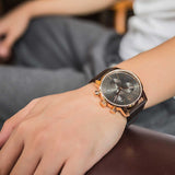 Buy Shop Calvin Klein City Chronograph Grey Dial Brown Leather Strap Watch for Men - K2G276G3 USA Online