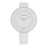 Buy Shop Calvin Klein Chic White Dial White Leather Strap Watch for Women - K7N23TK2 USA Online
