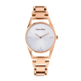 Buy Shop Calvin Klein Dainty Diamonds Silver Dial Rose Gold Steel Strap Watch for Women - K7L2364T USA Online