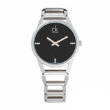 Buy Shop Calvin Klein Stately Black Dial Silver Steel Strap Watch for Women - K3G2312S USA Online