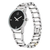 Buy Shop Calvin Klein Stately Black Dial Silver Steel Strap Watch for Women - K3G2312S USA Online