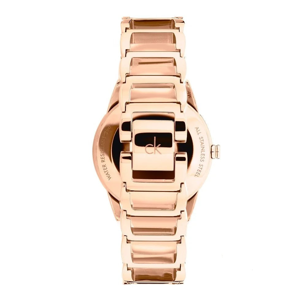 Buy Shop Calvin Klein Stately White Dial Gold Steel Strap Watch for Women - K3G2362W USA Online