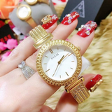 Buy Shop Guess Quartz White Dial Gold Steel Strap Watch For Women - W1152L2 USA Online