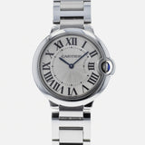 Buy Shop Cartier Ballon Bleu De Cartier Silver Dial Silver Steel Strap Watch for Women - W69011Z4 USA Online