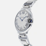 Buy Shop Cartier Ballon Bleu De Cartier Silver Dial Silver Steel Strap Watch for Women - W69011Z4 USA Online