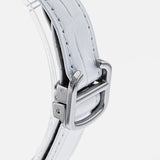 Buy Shop Cartier Ballon Bleu De Cartier Silver Dial White Leather Strap Watch for Women - W6920086 USA Online