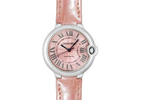 Buy Shop Cartier Ballon Bleu De Cartier Pink Dial Pink Leather Strap Watch for Women - WSBB0007 USA Online