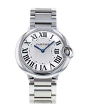 Buy Shop Cartier Ballon Bleu De Cartier Silver Dial Silver Steel Strap Watch for Women - W69011Z4 USA Online