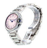 Buy Shop Cartier Ballon Bleu de Cartier Pink Dial Silver Steel Strap Watch for Women - W6920038 USA Online