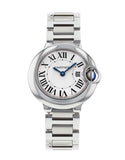 Buy Shop Cartier Ballon Bleu De Cartier White Dial Silver Steel Strap Watch for Women - W69010Z4 USA Online