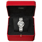 Buy Shop Cartier Ballon Bleu De Cartier White Dial Silver Steel Strap Watch for Women - W69010Z4 USA Online