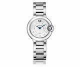 Buy Shop Cartier Ballon Bleu de Cartier Diamonds Silver Dial Silver Steel Strap Watch for Women - WE902073 USA Online