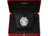Buy Shop Cartier Ballon Bleu De Cartier Silver Dial Black Leather Strap Watch for Women - WSBB0030 USA Online