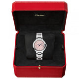 Buy Shop Cartier Ballon Bleu de Cartier Pink Dial Silver Steel Strap Watch for Women - WSBB0046 USA Online