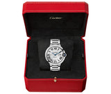 Buy Shop Cartier Ballon Bleu De Cartier Silver Dial Silver Steel Strap Watch for Men - WSBB0049 USA Online