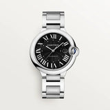 Buy Shop Cartier Ballon Bleu de Cartier Black Dial Silver Steel Strap Watch for Men - W6920042 USA Online