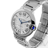 Buy Shop Cartier Ballon Bleu De Cartier Silver Dial Silver Steel Strap Watch for Women - WSBB0048 USA Online