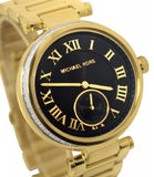 Buy Shop Michael Kors Skylar Black Dial Gold Steel Strap Watch for Women - MK5989 USA Online