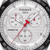 Tissot T Sport PRS 516 Chronograph White Dial Silver Steel Strap Watch For Men - T100.417.11.031.00