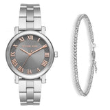 Buy Shop Michael Kors Norie Grey Dial Silver Stainless Steel Strap Watch for Women - MK3559 USA Online