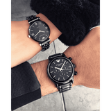 Buy Shop Emporio Armani Luigi Chronograph Black Dial Black Stainless Steel Watch For Men - AR1507 USA Online