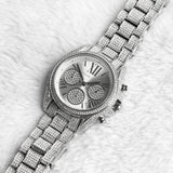 Buy Shop Michael Kors Mini Bradshaw Crystals Silver Dial Silver Steel Strap Watch For Women - MK6454 USA Online