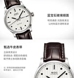 Mido Multifort Automatic Silver Dial Black Leather Strap Watch For Men - M005.430.16.031.80