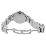 Buy Shop Cartier Ballon Bleu De Cartier Silver Dial Silver Steel Strap Watch for Women - WSBB0048 USA Online