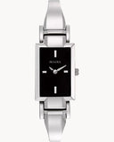 Bulova Classic Collection Black Dial Silver Steel Strap Watch for Women - 96L138