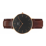 Buy Shop Daniel Wellington Classic Bristol Black Dial Brown Leather Strap Watch for Men - DW00100137 USA Online