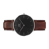 Buy Shop Daniel Wellington Classic Bristol Black Dial Brown Leather Strap Watch For Men - DW00100143 USA Online