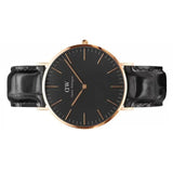 Buy Shop Daniel Wellington Classic Reading Black Dial Black Leather Strap Watch For Men - DW00100129 USA Online