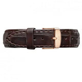 Buy Shop Daniel Wellington Classic York White Dial Brown Leather Strap Watch For Women - DW00100038 USA Online