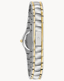 Bulova Classic White Dial Two Tone Steel Strap Watch for Women - 98T84