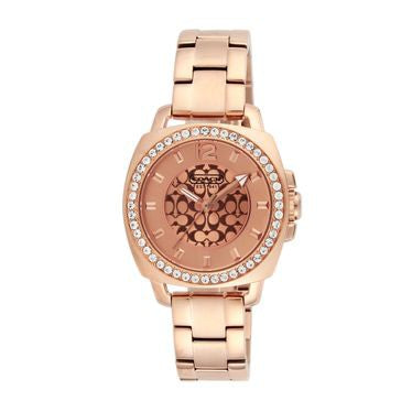 Buy Shop Coach Mini Boyfriend Rose Gold Dial Rose Gold Steel Strap Watch for Women - 14501701 USA Online