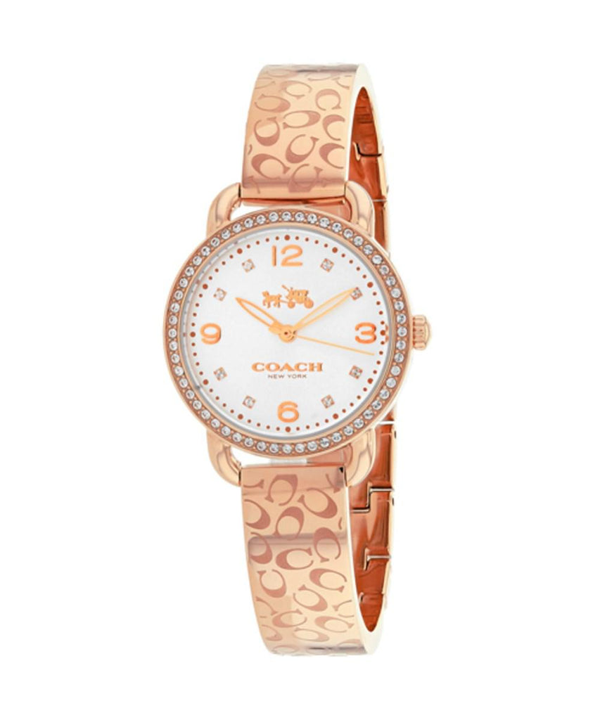 Buy Shop Coach Delancey White Dial Rose Gold Steel Strap Watch for Women - 14502355 USA Online