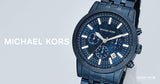 Buy Shop Michael Kors Hutton Chronograph Blue Dial Blue Steel Strap Watch For Men - MK9088 USA Online
