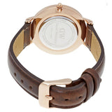 Buy Shop Daniel Wellington Classic Petite Bristol White Dial Brown Leather Strap Watch For Women - DW00100171 USA Online