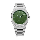 Buy Shop D1 Milano Ultra Thin Moss Green Dial Silver Steel Strap Watch for Men - D1-UTBJ06 USA Online