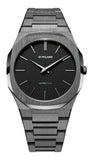Buy Shop D1 Milano Ultra Thin Re-Gun Black Dial Gray Steel Strap Watch for Men - D1-UTBJ41 USA Online